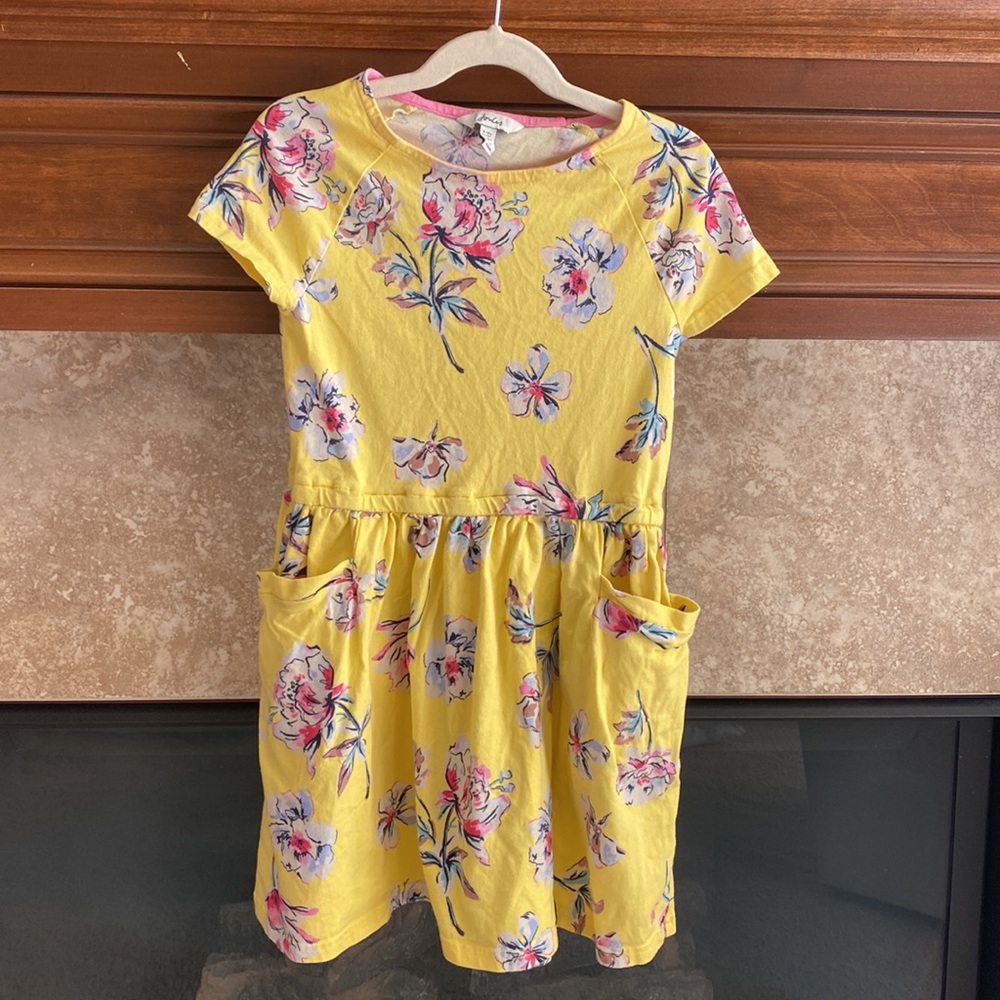 Joules girls yellow dress